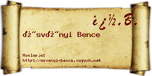Ásványi Bence névjegykártya